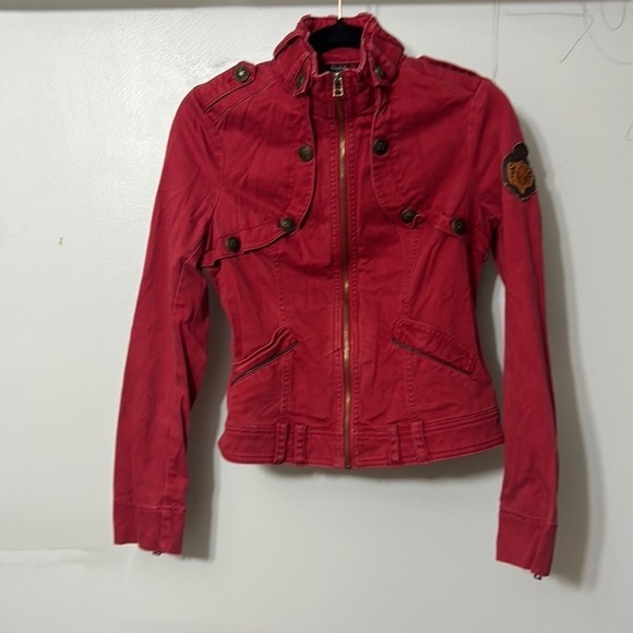 Guess Jackets & Blazers - Red Guess Military Jacket Size Small